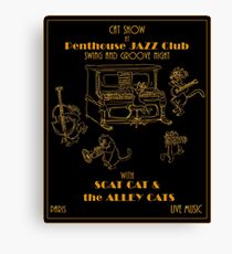 Retrò Jazz Cat-Show Canvas Print