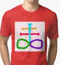 Technicolor crosses Tri-blend T-Shirt