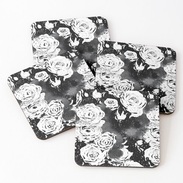 Item preview, Black and White cool roses pattern designed and sold by patterncrow.