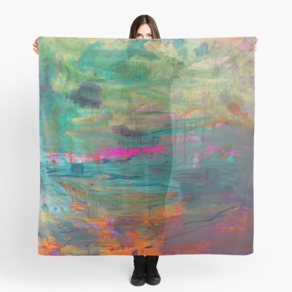 Abstract Dreams in Pink Scarf