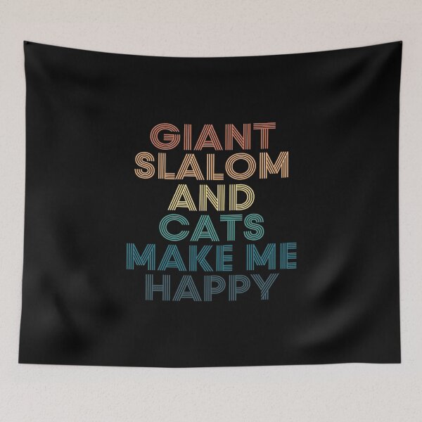 Item preview, Giant slalom And Cats Make Me Happy designed and sold by kindxinn.