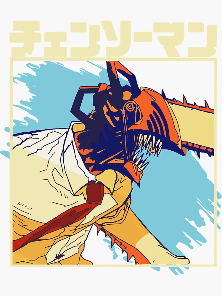 "Adaptive Graphic Chainsaw Man Active Vintage" Sticker for Sale by ...