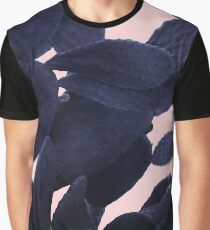 Black Cactus On Pink Graphic T-Shirt
