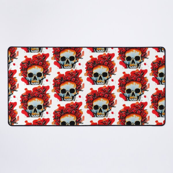 Item preview, Skull and Roses - Head on Fire designed and sold by freshWaterCo.
