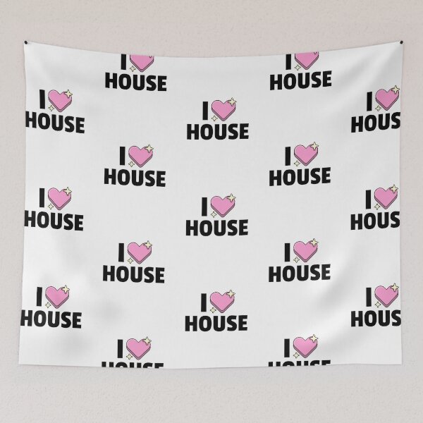 Item preview, I Heart House (black) designed and sold by Discothreadz.