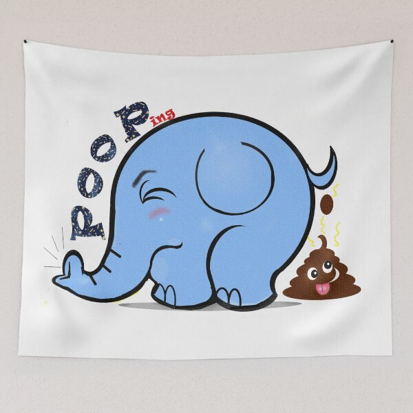 Item preview, Elephant pooping  designed and sold by Shirley cute art .