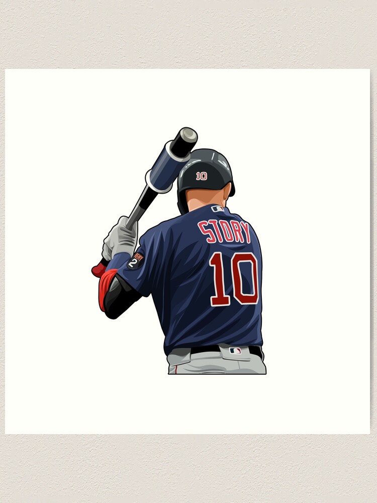 MLB Team Apparel Youth Boston Red Sox Trevor Story #10 White Cool Base  Jersey