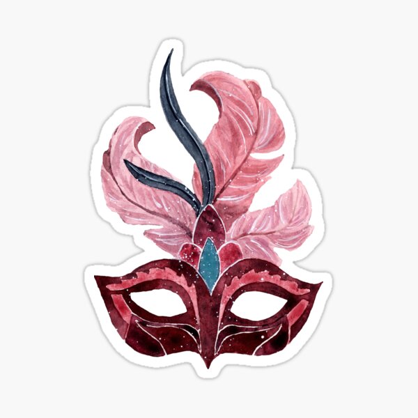 Item preview, Carnival Mask - Watercolour Illustration designed and sold by Pattokarts.