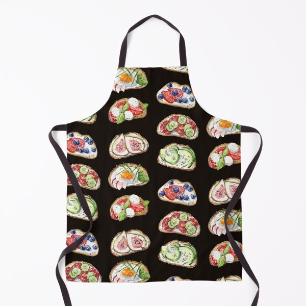 Item preview, Assorted Toast Bread With Toppings - Poached Egg, Figs, Avocado Salami, Bluberries, Tomatoes and Strawberries designed and sold by Alicia Chee.