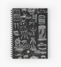 Black Doodle Spiral Notebook