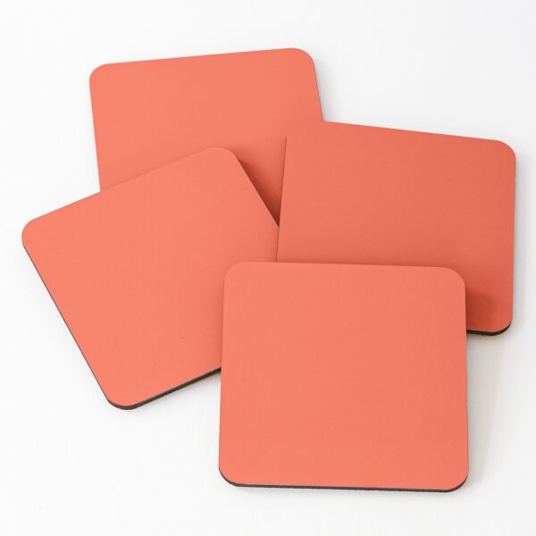 Flame | Color Trends | Spring Summer 2017 | Solid Colors | Fashion Colors | Coasters (Set of 4)