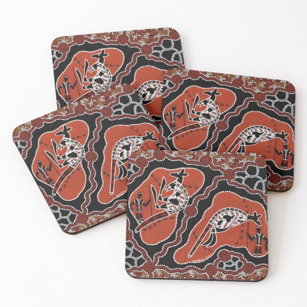Item preview, Authentic Aboriginal Art -  Men Kangaroo Hunting designed and sold by HogarthArts.