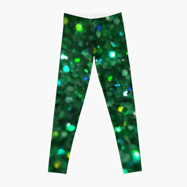 Emerald Glitter Splosion Leggings