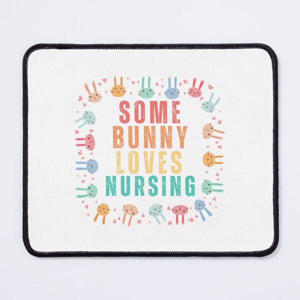 Item preview, Some Bunny Loves Nursing Colorful Rabbits designed and sold by TreetopStudios.