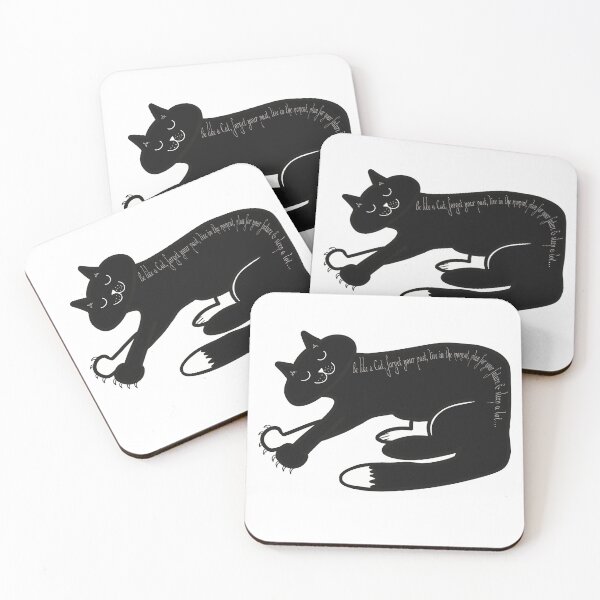 Item preview, Sleeping Black Cat Quote designed and sold by KateVanFloofno1.