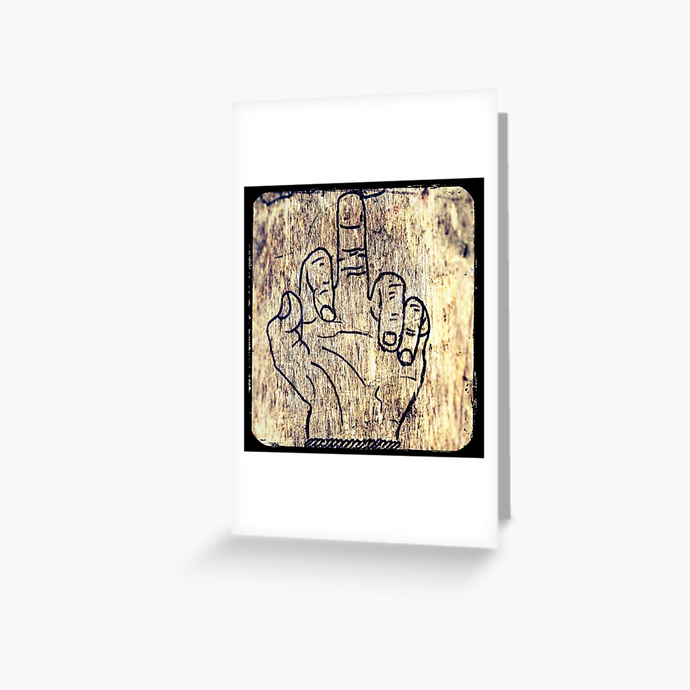 Flip a finger, Middle finger, Greeting Card