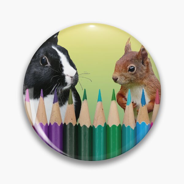 Artikelvorschau, colored pencils Bunny Rabbit Squirrel entworfen und verkauft von Move-Art.