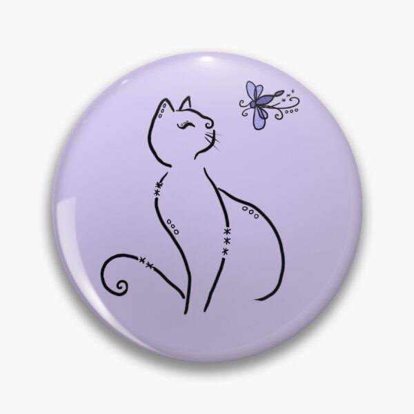 Artikelvorschau, Stilisierte Katze mit Libelle entworfen und verkauft von Blumchen.