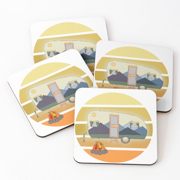 Item preview, Retro camper golden  designed and sold by artbycaseylh.