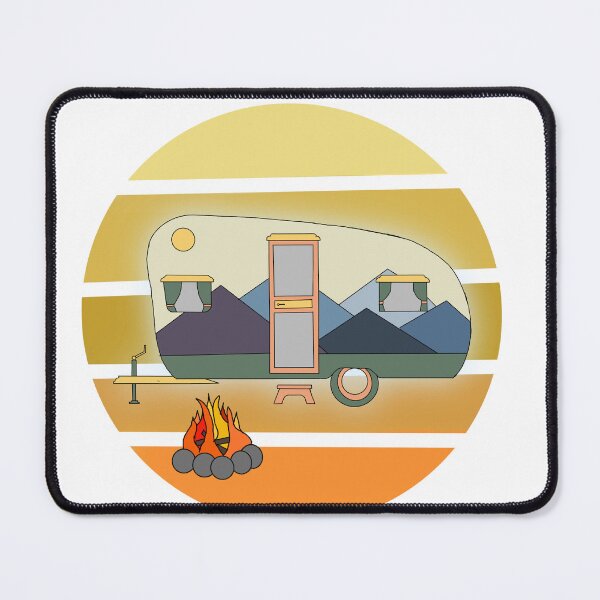Item preview, Retro camper golden designed and sold by artbycaseylh.