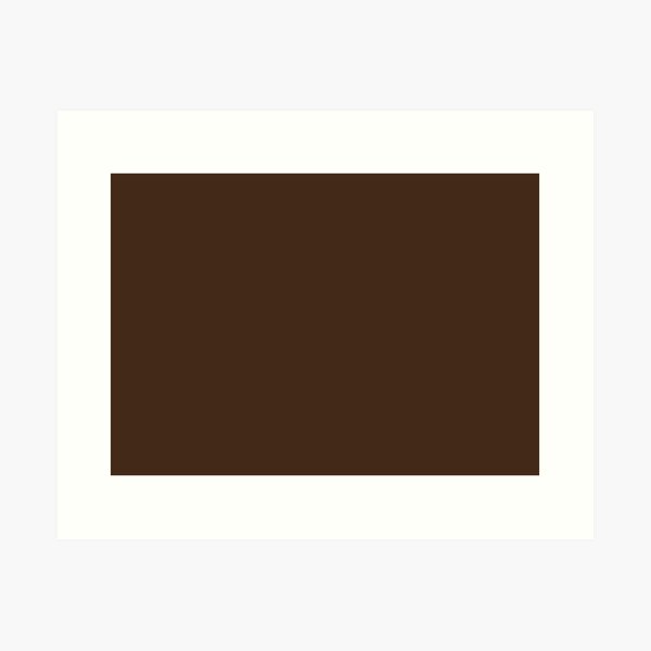 Chocolate Brown | Dark Brown | Solid Color | Art Print