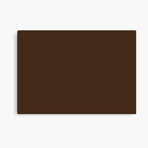 Chocolate Brown | Dark Brown | Solid Color | Canvas Print