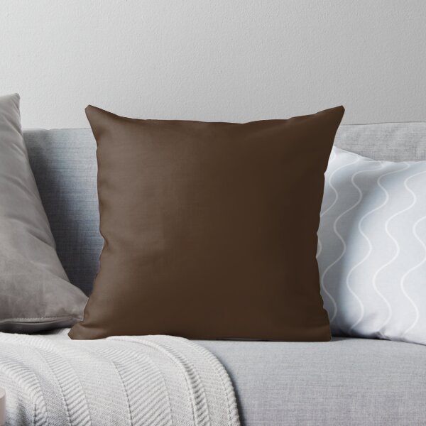 Chocolate Brown | Dark Brown | Solid Color | Throw Pillow