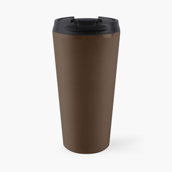 Chocolate Brown | Dark Brown | Solid Color | Travel Mug