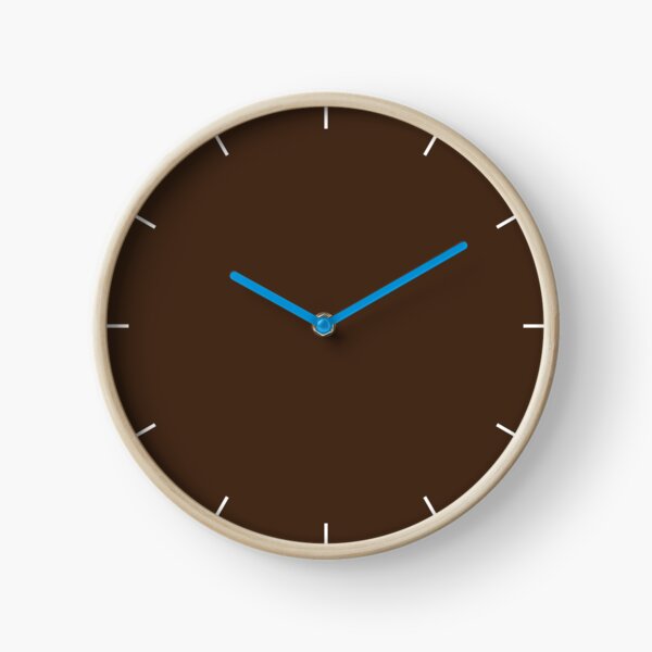 Chocolate Brown | Dark Brown | Solid Color | Clock