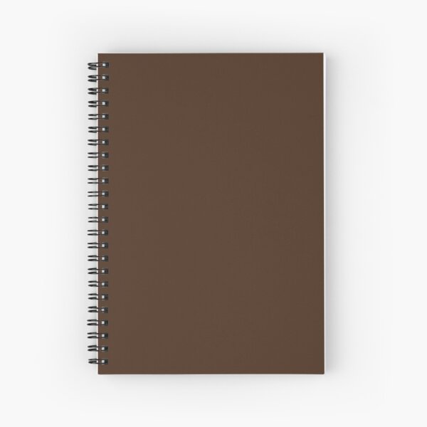 Chocolate Brown | Dark Brown | Solid Color | Spiral Notebook