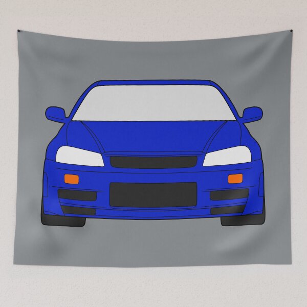 Item preview, Nissan Skyline R34 GTR bayside blue color designed and sold by EdimDesign.