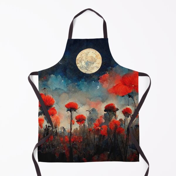 Item preview, Thousand of poppy flowers under moon light designed and sold by WeirdStation.