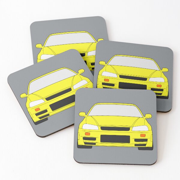Item preview, Nissan Skyline R34 GTR lightning yellow color designed and sold by EdimDesign.
