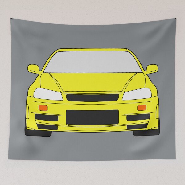 Item preview, Nissan Skyline R34 GTR lightning yellow color designed and sold by EdimDesign.