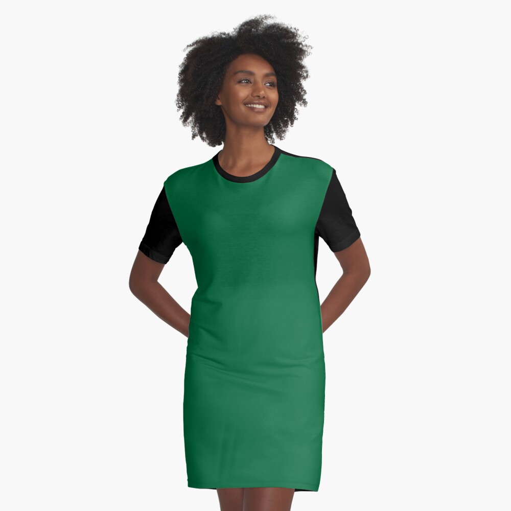 dark green t shirt dress