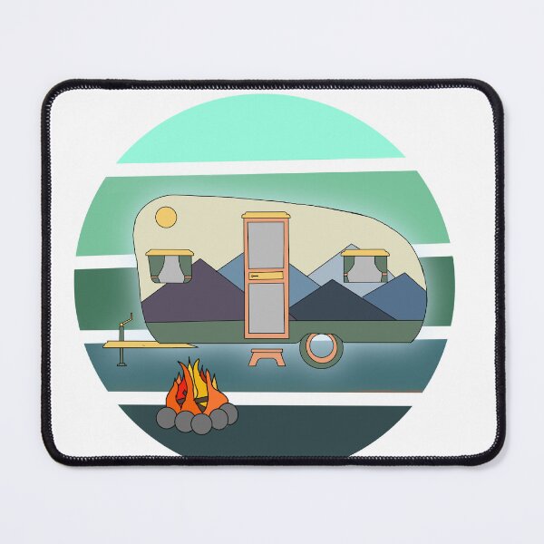 Item preview, Camper retro verde azulado designed and sold by artbycaseylh.
