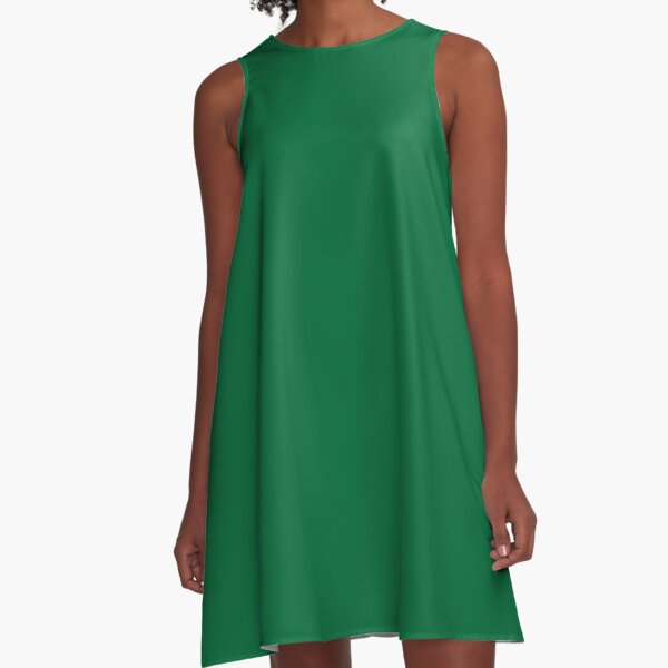 Hunter Green | Dark Green | Solid Color | A-Line Dress