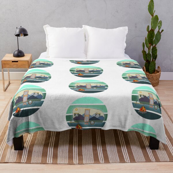 Item preview, Retro camper teal designed and sold by artbycaseylh.