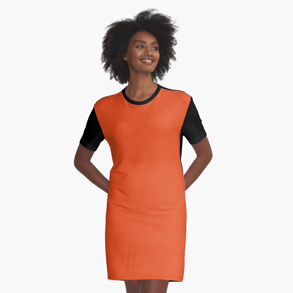 burnt orange t shirt dress