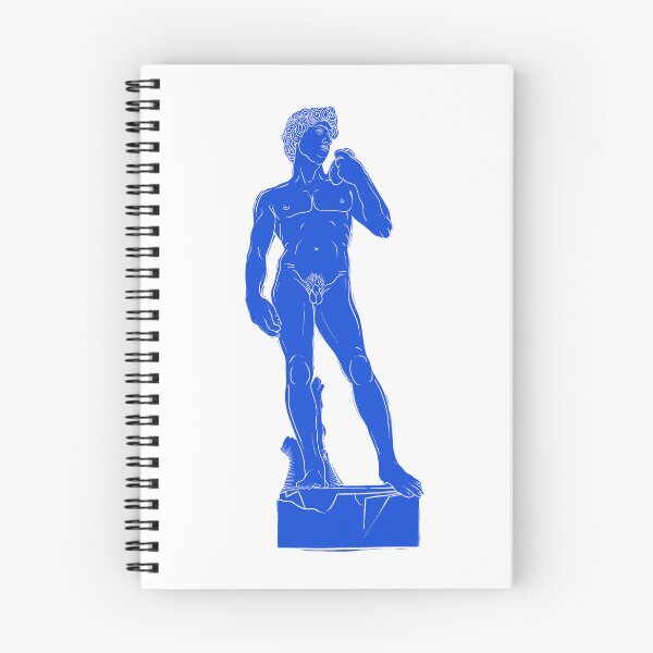 Aperçu de l'œuvre Statue Bleue De David Linogravure créée et vendue par Adam Regester.