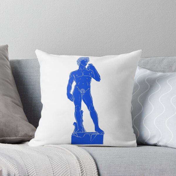 Item preview, Blue Statue Of David Linocut designed and sold by Adam Regester.