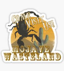 Vintage Style Mojave Wasteland Tourist Tee Sticker