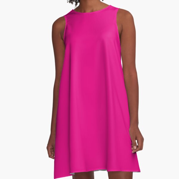 Hot Pink | Solid Color | A-Line Dress