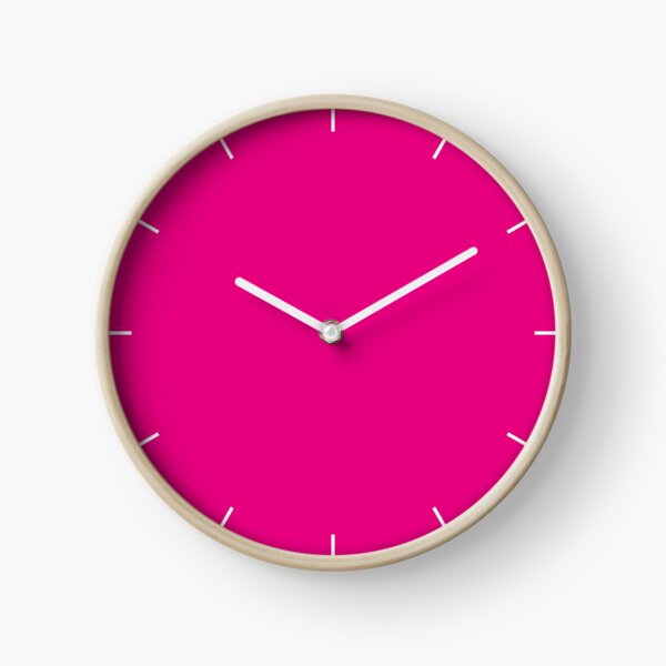 Hot Pink | Solid Color | Clock