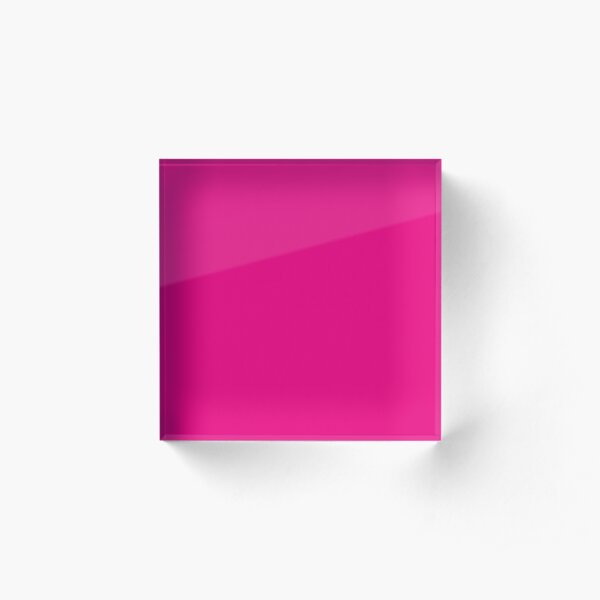 Hot Pink | Solid Color | Acrylic Block