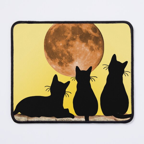 Item preview, Three Black Cat Brick wall Moon designed and sold by Move-Art.