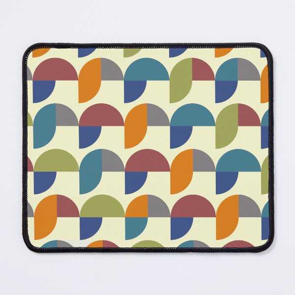 Item preview, Semicircles Vintage Mid Century Revival color blue orange yellow designed and sold by Move-Art.