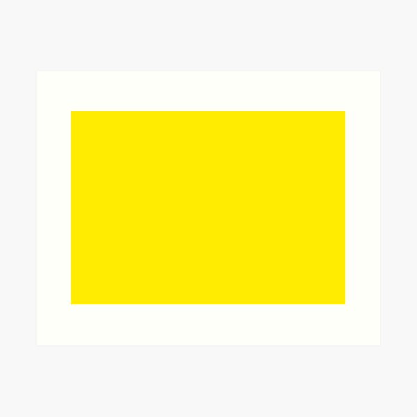 Yellow | Bright Yellow | Solid Color | Art Print