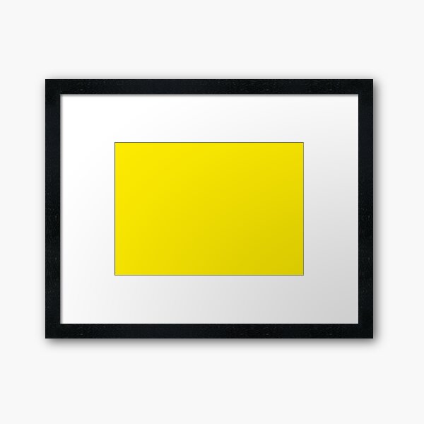 Yellow | Bright Yellow | Solid Color | Framed Art Print