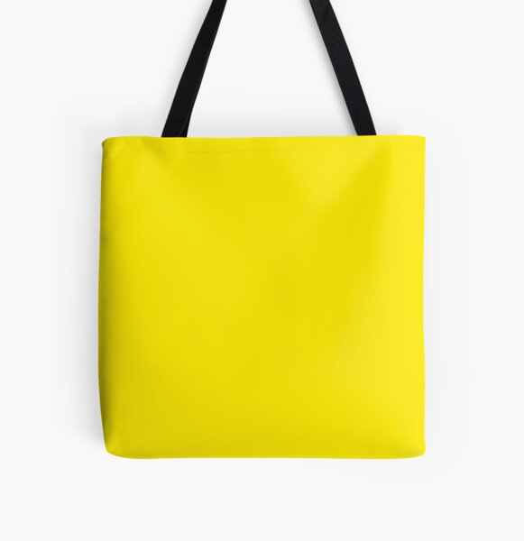 Yellow | Bright Yellow | Solid Color | All Over Print Tote Bag